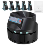 Amocart 230/300 Coins/Min USD Coin Sorter Wrapper Professional Electric Automatic Machine LED Display for School Shop Bank Home