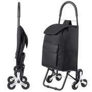 Load image into Gallery viewer, Amocart 36L 110Lbs Grocery Cart Folding Shopping Cart Hand-pulled Trolley Household Portable Storage Stair Climbing Handcart

