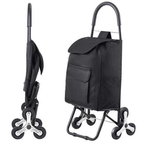 Amocart 36L 110Lbs Grocery Cart Folding Shopping Cart Hand-pulled Trolley Household Portable Storage Stair Climbing Handcart