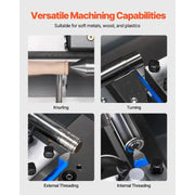 Charger l'image dans la visionneuse de galerie, Amocart 8x16in 550W Benchtop Lathe Machine Variable Speed &amp; 0.0003in Spindle Accuracy Metal Gear for Processing Precision Parts

