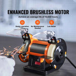 Amocart Jewelry Polisher Buffer Brushless Adjustable Speed Mini Multi-purpose Bench Grinder Polishing Machine for Gemstones