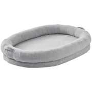 Bild in Galerie-Viewer laden, Amocart Human Dog Bed Human Dog Bed for Adult Human Size Dog Bed with Washable Faux Rabbit Fur Cover Egg Orthopedic Foam Grey
