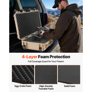 Bild in Galerie-Viewer laden, Amocart Hard Rifle Case Lockable Rifle Case with Pre-cut Foams Wheels IP67 Waterproof Pistol Storage Cases for Rifles Shotguns
