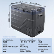 Bild in Galerie-Viewer laden, Amocart 8L to 75L Car Refrigerator Fridge Portable Icebox Single&amp;Dual Zone w/Blue Tooth Temp Adjustable for Outdoor Camping RV
