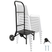 Bild in Galerie-Viewer laden, Amocart 150LBS Folding Chair Rack Metal Chair Storage Cart with Rubber Wheels Push-Style Chair Holder for Stacking 10 Chairs
