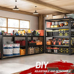 5 Tier Storage Shelves, 2250LBS Heavy Duty Garage Shelving, Adjustable Metal Shelving Unit,Garage Storage Shelves, Customized