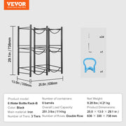 Charger l'image dans la visionneuse de galerie, Amocart 3/4/5 Tiers Water Jug Holder Iron Water Bottle Holder Double/Single Row Easy Installation for Kitchen Office Livingroom
