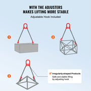 Bild in Galerie-Viewer laden, SucceBuy 3T 5ft Lifting Sling Chain 5/16 inch G80 Lifting Chains with 2 Leg Grab Hooks for Engine Hoist Engine Lift Chain
