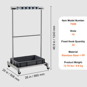 Charger l'image dans la visionneuse de galerie, Amocart Garden Tool Organizer Yard Tool Tower Rack 10 Slots with Hook &amp; Wheels Broom Storage for Garage Outdoor Organization
