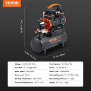 Bild in Galerie-Viewer laden, Amocart Silent Air Compressor 900W 1450W 1800W Quiet Oil-free Portable Air Pump for Repair Tire Inflation Whisper Compressor
