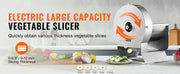 Bild in Galerie-Viewer laden, Amocart Electric Vegetable Slicer 0-12mm Thickness Adjustable Commercial Slicer Machine Convertible to Manual Food Cutter
