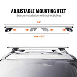 Amocart Roof Rack Crossbar Adjustable Aliuminum Roof Rail Crossbar Baggage Luggage Carrier 200 LBS Top Roof Crossbar Silver