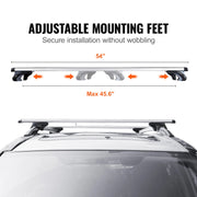 Charger l'image dans la visionneuse de galerie, Amocart Roof Rack Crossbar Adjustable Aliuminum Roof Rail Crossbar Baggage Luggage Carrier 200 LBS Top Roof Crossbar Silver
