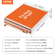 Charger l'image dans la visionneuse de galerie, Amocart Heat Exchanger Water to Air 18"x 20" for Outdoor Wood Furnaces Residential Heating and Cooling and Forced Air Heating
