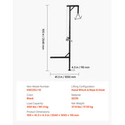 Charger l'image dans la visionneuse de galerie, Amocart 400/500/600Lbs Truck Hitch Game Hoist with &amp; Adjustable Height Hunting Deer Hoist Winch for Skinning &amp; Cleaning Game
