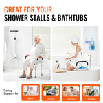 SucceBuy Shower Chair Adjustable Height Bench Bath Chair for Elderly Disabled Shower Chair for Inside Shower Bathtub 400/350lb