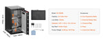Amocart Single Door 4.0 cu.ft Safe Box w/ Key Lock Password & Fingerprint Safe Lock Box with Fireproof Bag Key Rack & LED Light