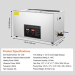 SucceBuy 2L 3L 6L 10L 22L 30L Ultrasonic Cleaner Stainless Steel Portable Heated Cleaning Washing Machine Ultrasound Appliance