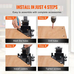 Amocart Mobile Base Heavy  Universal Mobile Base Stand Swivel Wheels for Woodworking Equipment Bandsaw Power Tools Machines