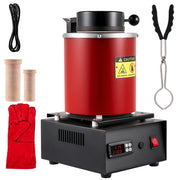 Charger l'image dans la visionneuse de galerie, Amocart 1350W Gold Melting Furnace with 1 kg and 3 kg Ceramic Crucible Ingot Die for Processing of Gold Silver Aluminum Copper
