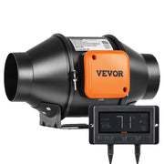 Charger l'image dans la visionneuse de galerie, SucceBuy 4/6/8 inch Inline Duct Fan with Temperature Humidity Controller EC-motor Ventilation Exhaust Fan Ventilator for Home
