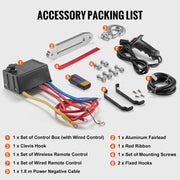 Bild in Galerie-Viewer laden, SucceBuy 13500lbs Electric Winch Car Truck Winch with 80ft Synthetic Rope Wireless &amp; Wired Remote Control for Towing Off-Road
