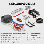 Amocart 13500lbs Electric Winch Car Truck Winch with 80ft Synthetic Rope Wireless & Wired Remote Control for Towing Off-Road