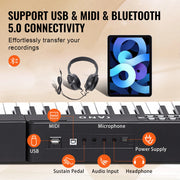 Bild in Galerie-Viewer laden, Amocart 88 Key Digital Piano Keyboard Semi Weighted Keys Full Size Electric Portable Keyboard Piano Set 1000Tones for Beginners

