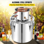 Amocart 50L Moonshine Still Alcohol Distiller w/ Water Pump Stainless Copper DIY Brew Ethanol Wine Essential Oil Brewing Kit
