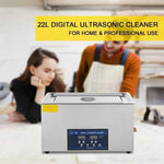 【Premium】Amocart 22L Ultrasonic Cleaner 28/40khz Dual Frequency Ultrasonic Cleaner 304 Stainless Steel w/ Heater Timer for Jewe