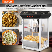 Bild in Galerie-Viewer laden, Amocart Popcorn Popper Maker Machine 8 Oz Kettle Makes 48 Cups per Batch Countertop Includes 4 Scoops Movie Theater Style
