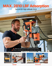Load image into Gallery viewer, Amocart Magnetic Drill 1450W Motor Boring Diameter 2810 lbf Portable Electric Mag Drill Press Variable Speed Drilling Machine
