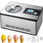 Amocart Automatic Ice Cream Maker with Built-in Compressor 2 Quart No Pre-freezing Fruit Yogurt Machine Electric Sorbet Maker