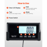 SucceBuy 0.1lbs Accuracy 660lbs Digital Shipping Scale with LCD Display Hold/Tare Function & AC/DC Power Supply Fit for Packages