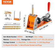 Bild in Galerie-Viewer laden, Amocart 30 Pcs Pocket Hole Jig Kit Adjustable &amp; Easy to Use Pocket Hole Jig System with Step Drills Wrenches Drill Stop Rings
