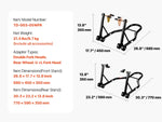 SucceBuy Motorcycle Stand Lift 850lbs Front Rear Combo Stand Lift Front Wheel Dual-Fork Stand Rear U+L Fork Swingarm Spool Stand