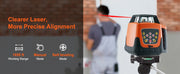 Charger l'image dans la visionneuse de galerie, Amocart Laser Level 360 Degree Self Leveling Red Cross Line Laser 5 Rotation Speeds &amp; 4 Scanning Angles Adjustment  Waterproof
