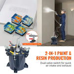 SucceBuy 10L Spray Paint Pressure Pot Tank Air Paint Pressure Pot Metal Rack Leak Repair Sealant for Industry Home Construction