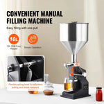 Amocart 5-50/100ml A03 Manual Paste Liquid Filling Machine Bottle Liquid Filler with Pedal for Water Juice Cosmetic Milk Oil