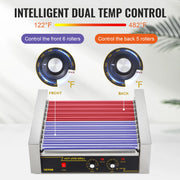 Charger l'image dans la visionneuse de galerie, Amocart 5/7/11 Rods Commercial Hot Dog Roller Electric Sausage Maker Barbecue Grill Machine for Camping Party Home Appliance
