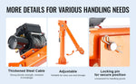 Amocart 2200lbs Electric Hoist Truck Crane 360° Swivel Folding Bed Jib Crane with 6000 lbs Electric Winch for Lifting Goods