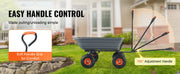 Bild in Galerie-Viewer laden, Amocart Dump Cart Poly Garden Dump Cart Easy to Assemble Steel Frame Dump Wagon with 2-in-1 Convertible Handle Safe Transport
