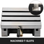 Amocart Tilting Milling Table Adjustable Rotary Worktable Machine with 3 T-Slots & Crank Handle Heavy Duty for Grinding Milling