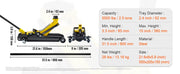 Bild in Galerie-Viewer laden, Amocart 2.5T Floor Hydraulic Jack Pneumatic Low Profile Floor Jack Heavy-Duty Steel Racing Floor Jack with Piston Lift Pump
