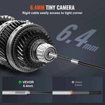 Amocart Articulating Borescope Camera w/ Light Two-way Articulated Endoscope Inspection with 6.4mm Tiny Lens 5"IPS 1080P Screen