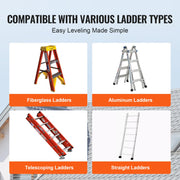 Bild in Galerie-Viewer laden, Amocart Ladder Levler  380lbs Load PP Ladder Leveling Tool Pitch Hopper Stair Ladder Stabilizer with Storage Easy to Use Stable
