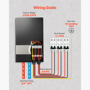 Bild in Galerie-Viewer laden, Amocart Tankless Electric Water Heater 27/36kW Instant Hot Water Heater Under Sink On Demand for Bathroom Child Security Lock
