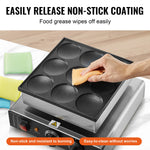 Amocart 9PCS Dutch Pancake Maker Dorayaki Baker Machine Commercial Electric Poffertjes Grill for Home Kitchen Snack Bar