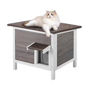 Bild in Galerie-Viewer laden, Amocart Outdoor Cat House Weatherproof, Feral Cat Shelter for Cat Outdoor Wooden Cat Rabbit House with All-Round Foam Insulated
