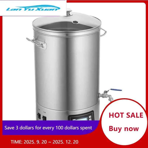 SucceBuy Electric Brewing System 8 GALLON Brewing Stock Pot All-in-One Home Beer Brewer 304 Stainless Steel Brewing Supplies